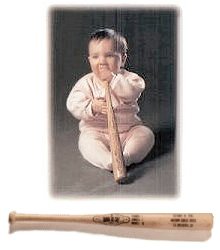 Laser Engraved Baby's Mini Baseball Bat