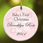 Baby Girls First Christmas Tree Ornaments