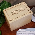 Engraved Christmas Kitchen Recipe Box