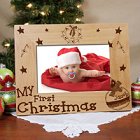 My First Christmas Personalized Wood Picture Frames