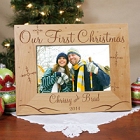 Our First Christmas Personalized Wood Picture Frames