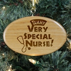 Personalized Nurse Wooden Oval Christmas Tree Ornament
