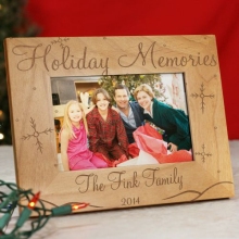 Holiday Memories Personalized Wood Christmas Picture Frames