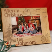 Family Christmas Personalized Wood Picture Frames