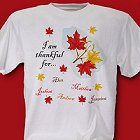 Thankful For Personalized Thanksgiving T-shirts