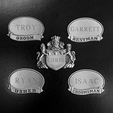 Personalized Pewter Medallion Shot Glass