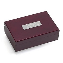 Cherry Finish Engraved Keepsake Box