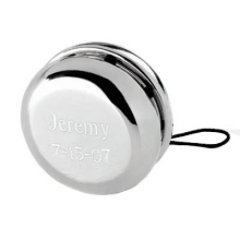 Engraved Silver-Plated Yo-Yos