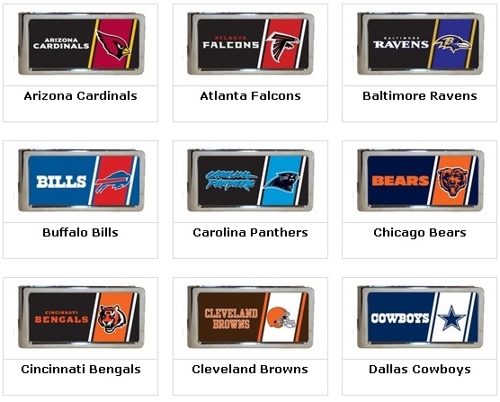NFL Emblem Engraved Football Money Clips