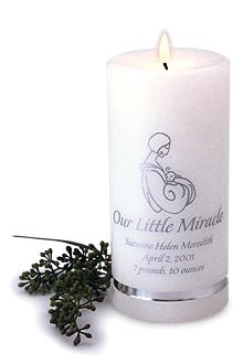 Our Little Miracle Personalized Candle