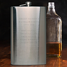 Engraved 64 oz. Big Sipper Liquor Flask