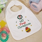 My 1st Christmas Personalized Baby Bib