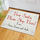 Santa Please Stop Here Personalized Christmas Doormats