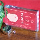 2 Touch A Life 4-Ever Teacher Keepsake Paperweight