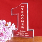 Number One Teacher Personalized Acrylic Keepsake