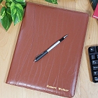 Personalized Tan Leather Portfolio